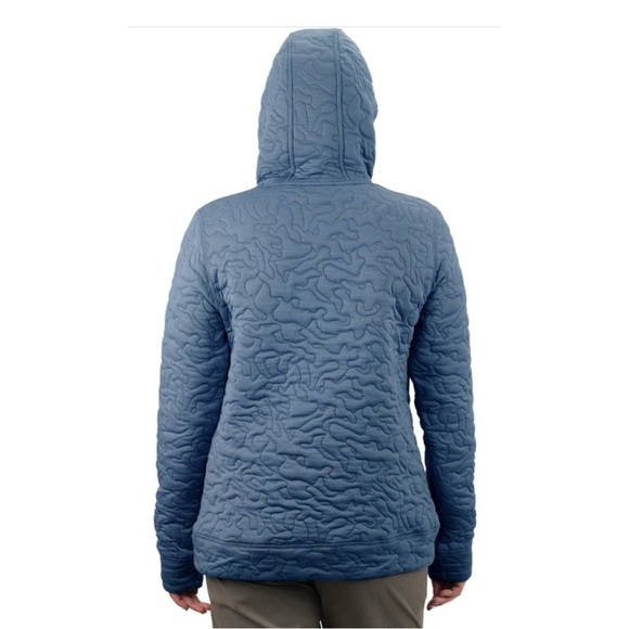AFTCO Women's Quilted Refuge Hoodie Pullover Outdoor Fishing Sustainable Blue S - Picture 3 of 13